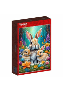 Puzzle 1000 Matczyna miłość - Króliki