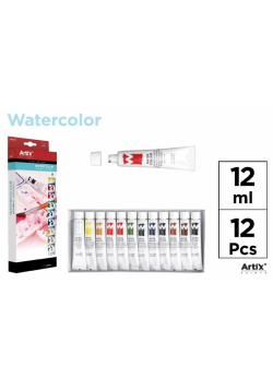 Farba akwarelowa 12ml 12 kolorów