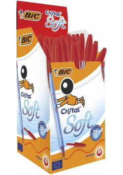 Długopis Cristal Soft czerwony (50szt)