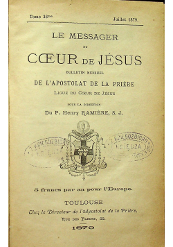 Le messager Coeur de Jesus 1879 r.