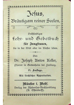 Jesus Brautigam reiner Seelen  1913r