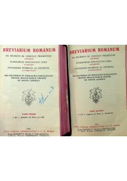 Breviarium Romanum pars prior / Breviarium Romanum pars altera