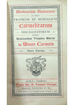 Breviarium RomanumPars Verna 1901 r.