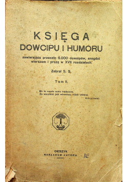 Księga Dowcipu i Humoru Tom II 1932 r.