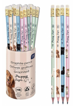 Ołówek z gumką Puppy Sign (36szt)