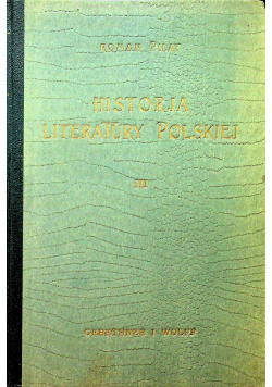 Historja literatury polskiej III 1925 r.