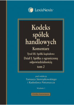 Kodeks spółek handlowych Komentarz tom 2