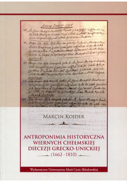 Antroponimia historyczna wiernych chełmskiej diecezji grecko-unickiej