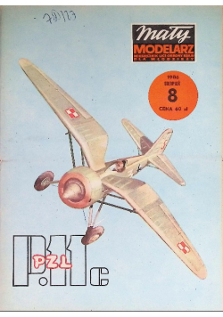 Mały Modelarz Nr 8 / 86 Polski samolot myśliwski z okresu II Wojny Światowej P 11c