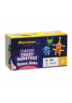 Klocki konstrukcyjne Wafle mini Crazy Monsters Space Jinks 60 elementów