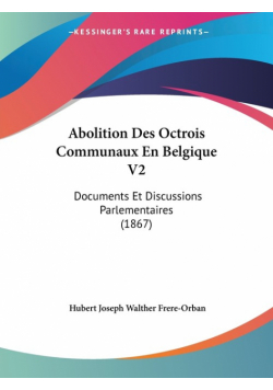 Abolition Des Octrois Communaux En Belgique V2