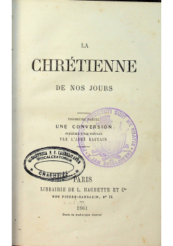 La Chretienne de nos Jours 1861 r.