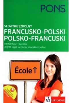 Słownik szkolny francusko  polski  polsko francuski