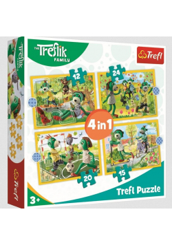 Puzzle 4w1 Wspólne zabawy Treflików TREFL