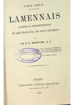 Lamennais 1895 r