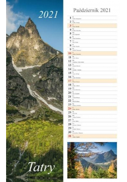 Kalendarz 2021 Tatry 13 pasek RADWAN