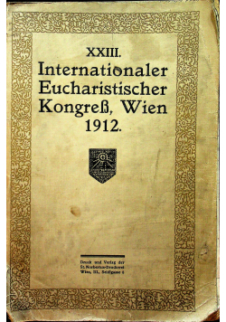 Internationaler eucharistischr kongreb 1913 r