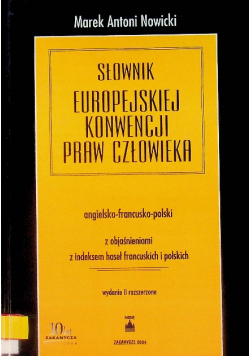 Słownik Europejskiej Konwencja Praw Człowieka