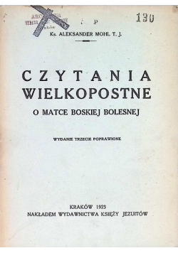 Czytania wielkopostne 1923 r.