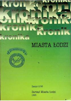 Kronika miasta Łodzi zeszyt 2/95