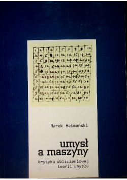 Umysł a maszyny autograf Hetmanskiego