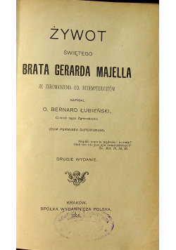 Żywot Św.  Brata Gerarda Majella 1905r.