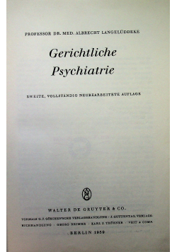 Gerichtliche psychiatrie