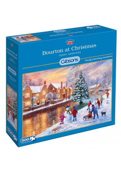 Puzzle 500 Wieś Bourton w świątecznym nastroju G3