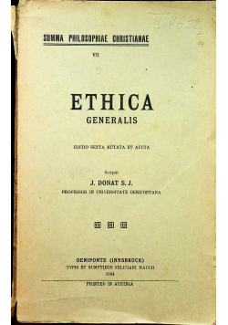 Ethica Generalis 1934 r.
