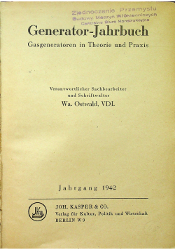 Generator Jahrbuch 1942r