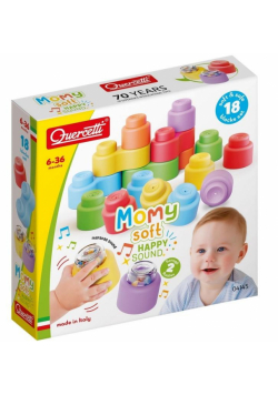 Klocki Momy Soft miękkie z grzechotką 18el