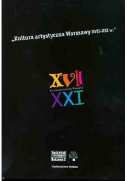 Kultura artystyczna Warszawy XVII-XXI wieku