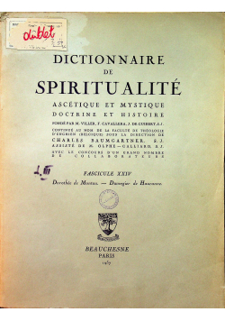 Dictionnaire de Spiritualite XXIV