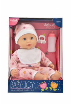 Lalka Baby Joy 38 cm różowe ubranko