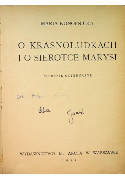 O krasnoludkach i o sierotce Marysi 1939 r.