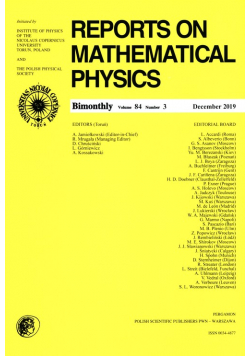 Reports on Mathematical Physics 84/3 Pergamon