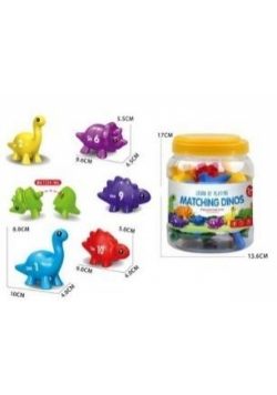 Gra Montessori: Dinozaury cyferki 10szt