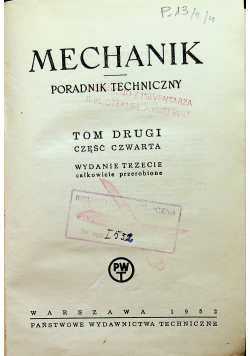 Mechanika Poradnik techniczny Tom II Cz 4