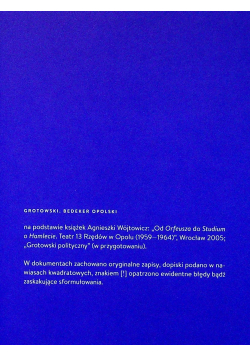 Grotowski Bedeker opolski