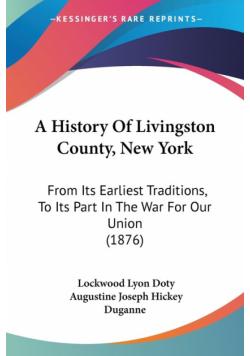 A History Of Livingston County, New York