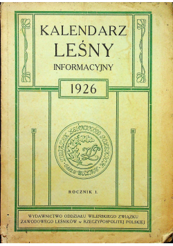 Kalendarz leśny 1926 r
