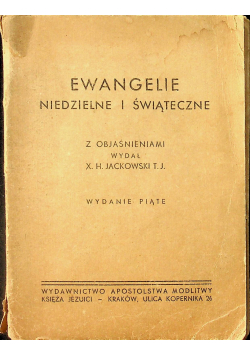 Ewangelie niedzielne i świąteczne 1923r