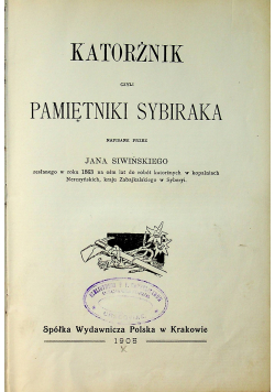 Kartożnik czyli pamiętniki sybiraka 1905 r