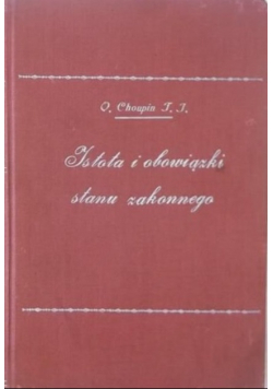 Istota i obowiązki stanu zakonnego, 1930 r.