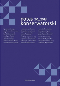 Notes Konserwatorski nr. 20/2018