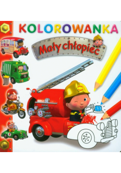 Mały chłopiec Wóz strażacki Kolorowanka