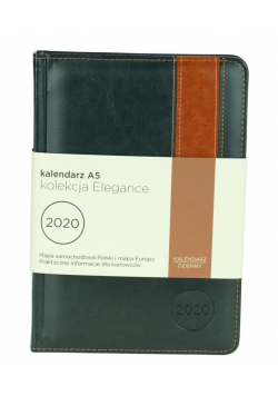 Kalendarz 2020 A5 Elegance grafit/czerwony ASTRA