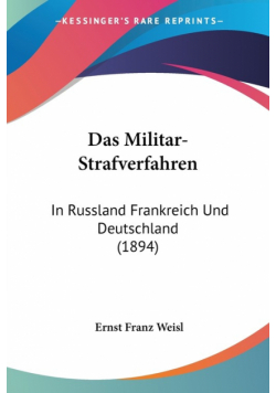 Das Militar-Strafverfahren