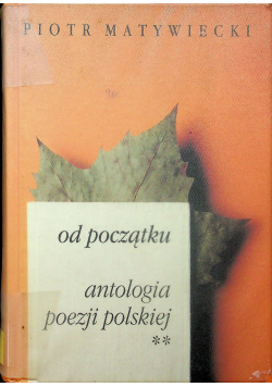 Od początku antologia poezji polskiej