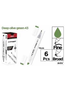 Marker Chromax z 2 końcówk. olive green 43 (6szt)